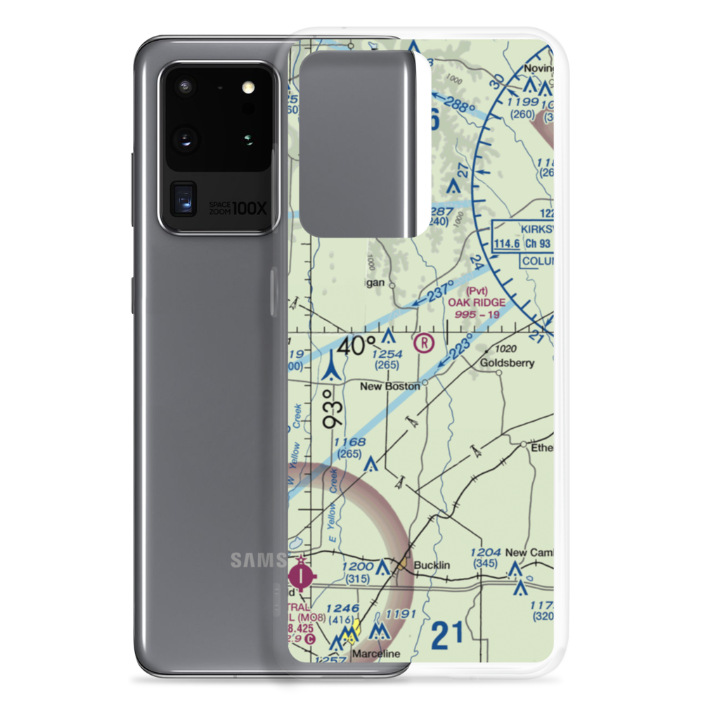 Oak Ridge Farms Airport (5MO9) VFR Sectional Samsung Case Samsung Galaxy S20 Ultra model shown