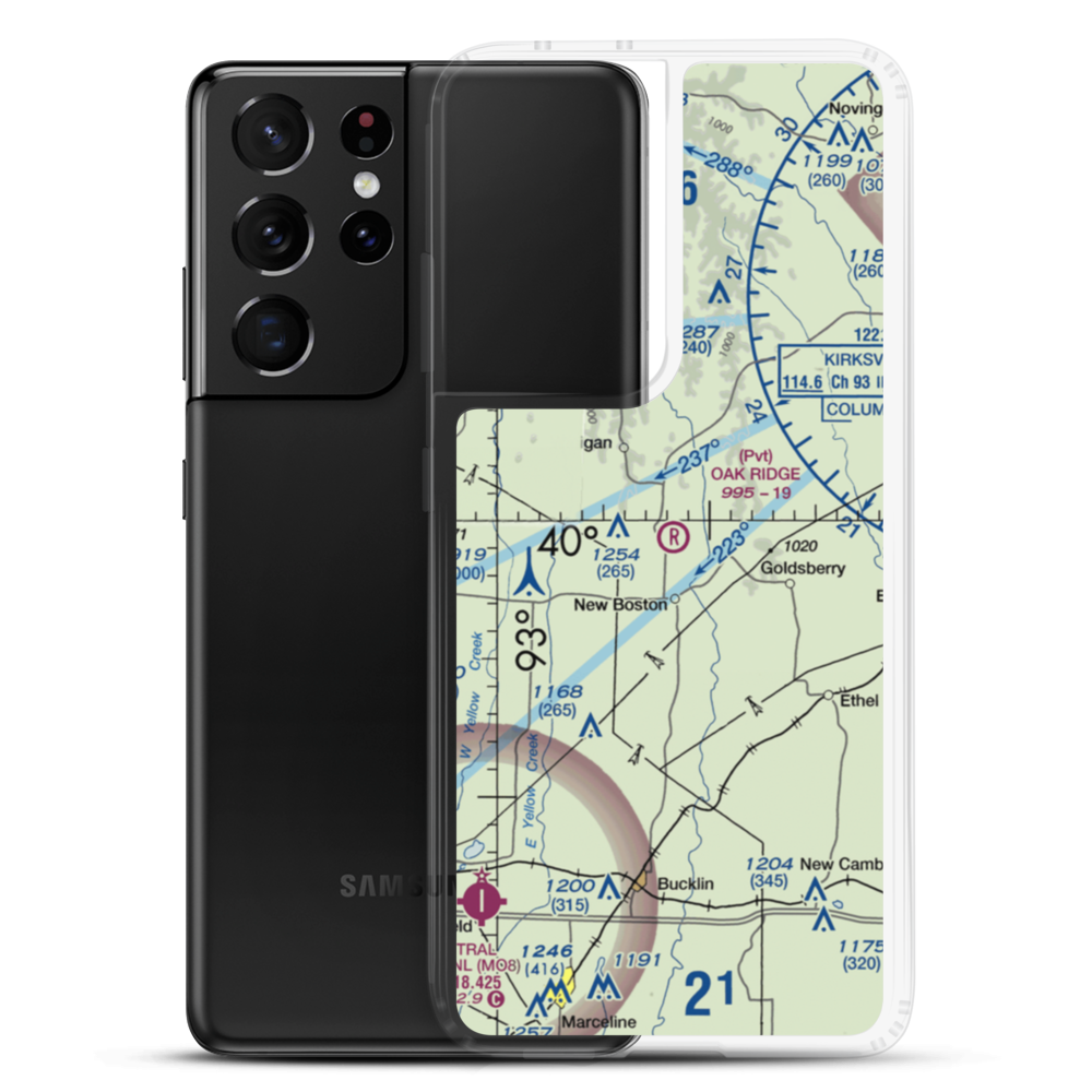 Oak Ridge Farms Airport (5MO9) VFR Sectional Samsung Case Samsung Galaxy S21 Ultra model shown