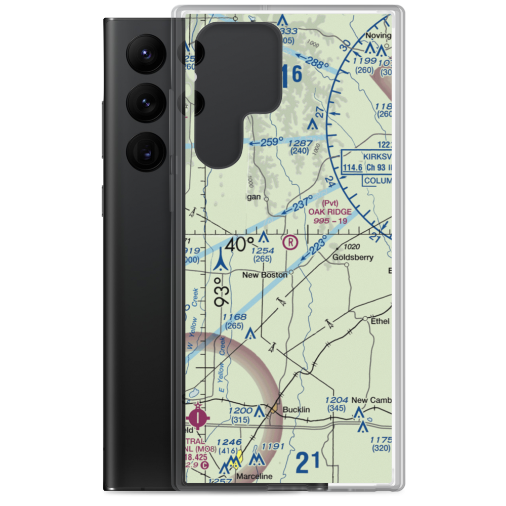 Oak Ridge Farms Airport (5MO9) VFR Sectional Samsung Case Samsung Galaxy S22 Ultra model shown