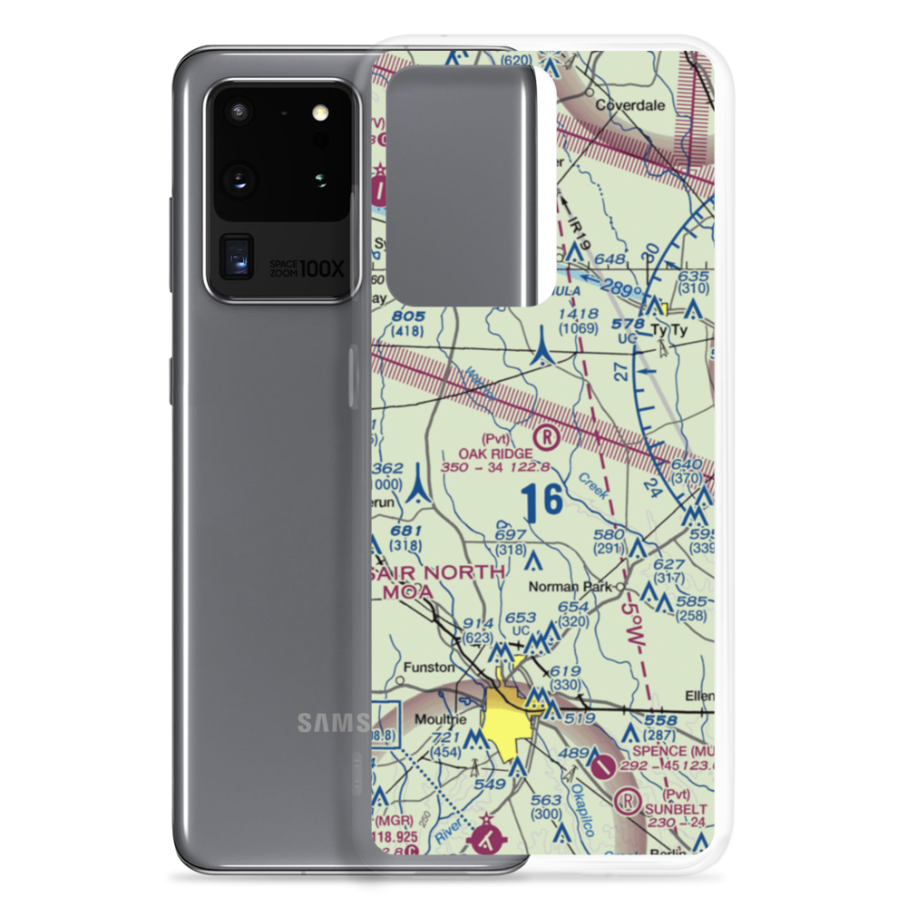 Oak Ridge Plantation Airport (13GA) VFR Sectional Samsung Case Samsung Galaxy S20 Ultra model shown