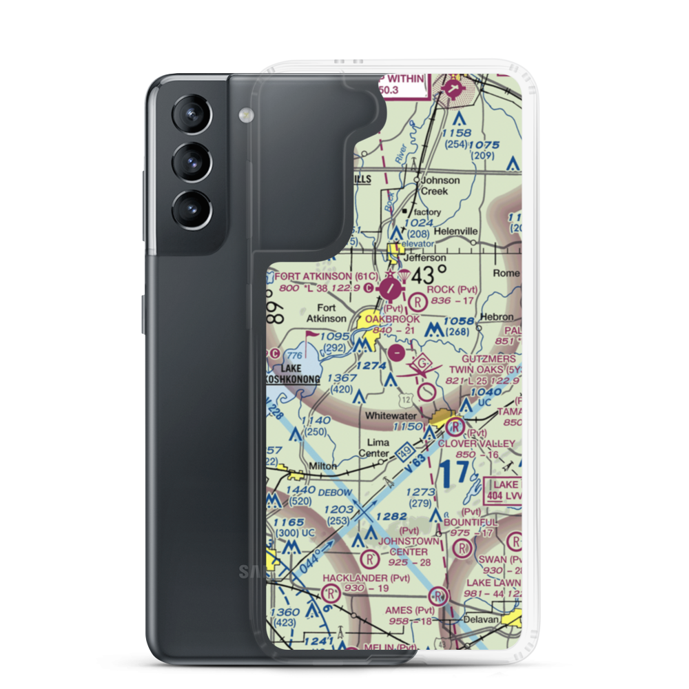Oakbrook Airport (47WI) VFR Sectional Samsung Case Samsung Galaxy S21 model shown