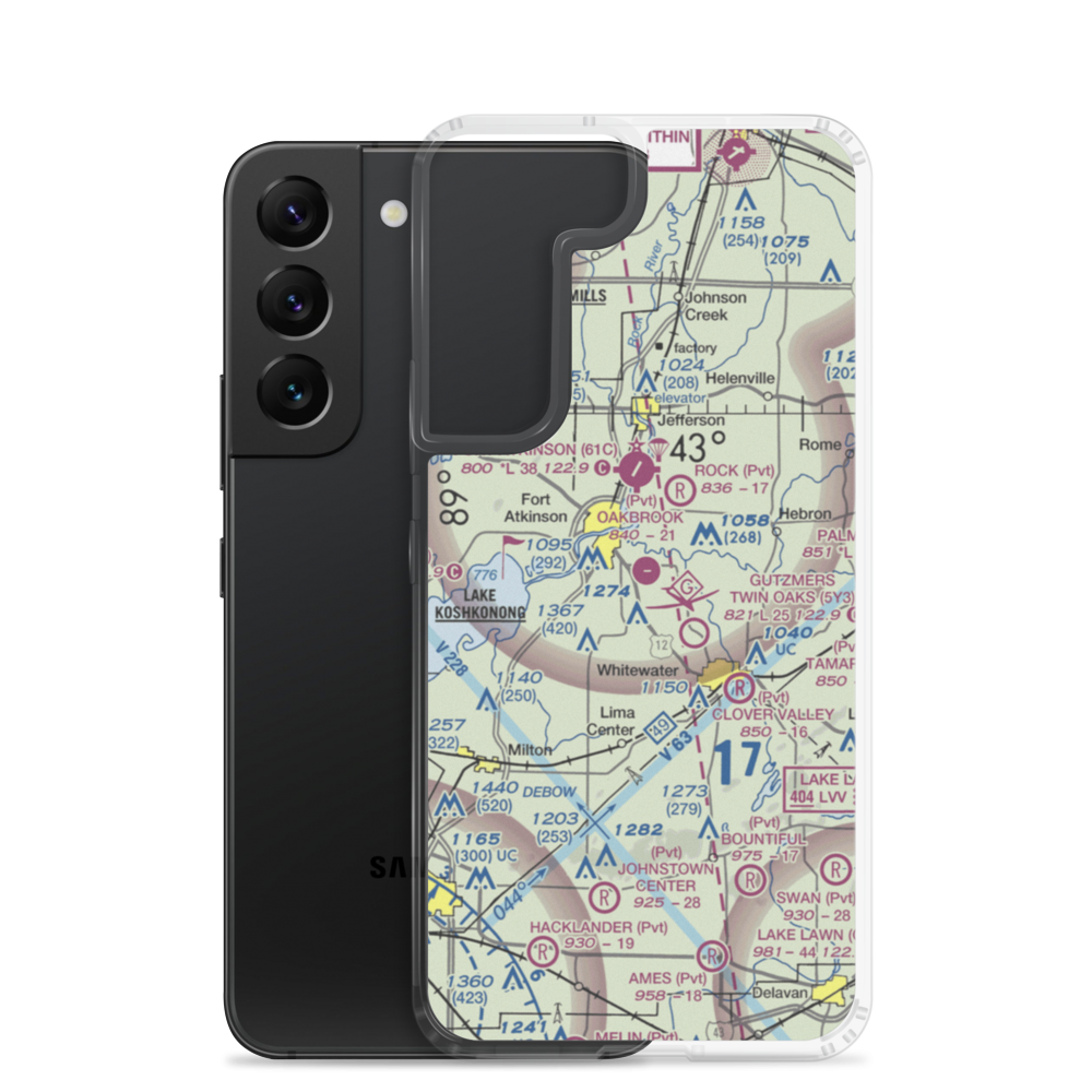 Oakbrook Airport (47WI) VFR Sectional Samsung Case Samsung Galaxy S22 model shown