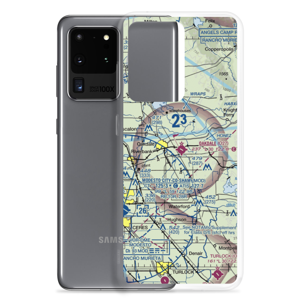 Oakdale Airport (O27) VFR Sectional Samsung Case Samsung Galaxy S20 Ultra model shown