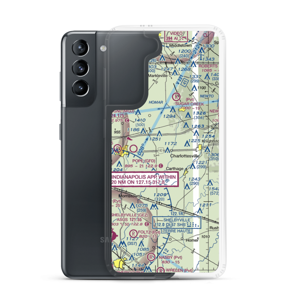 Oakes Field (66IN) VFR Sectional Samsung Case Samsung Galaxy S21 model shown