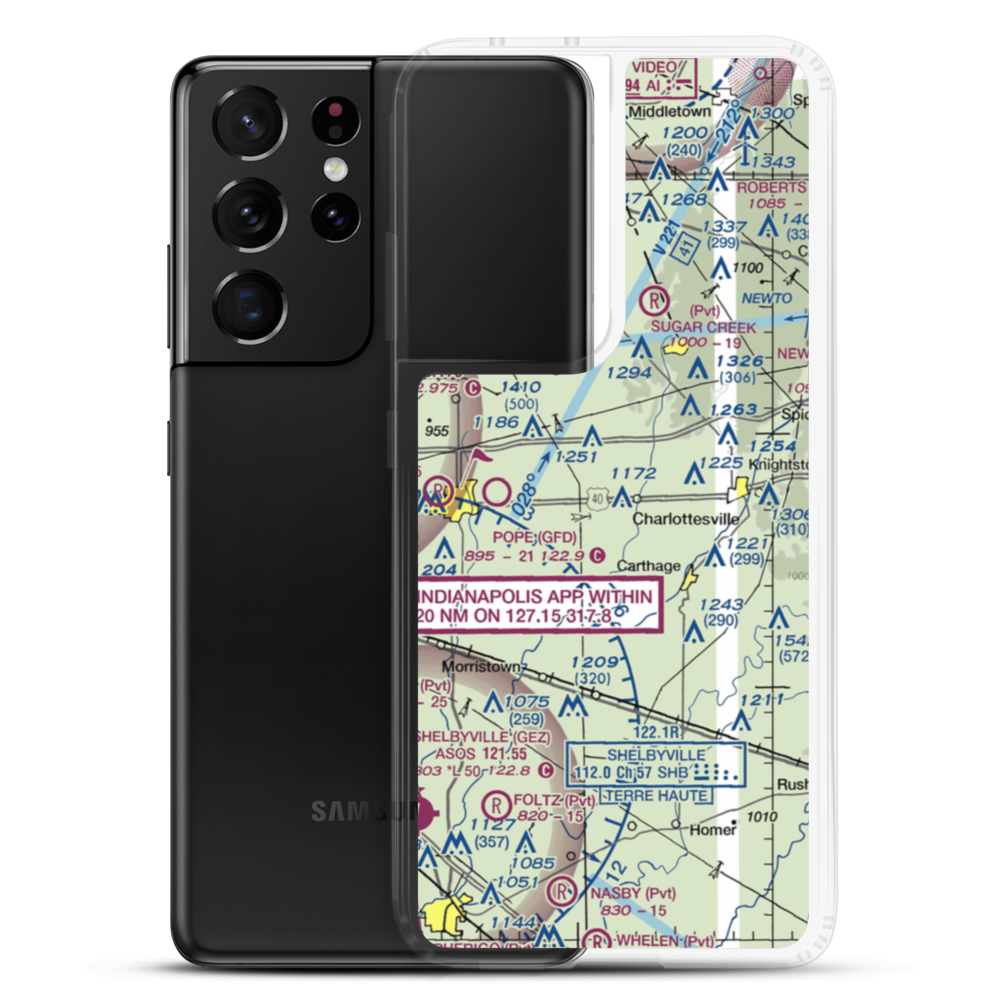 Oakes Field (66IN) VFR Sectional Samsung Case Samsung Galaxy S21 Ultra model shown