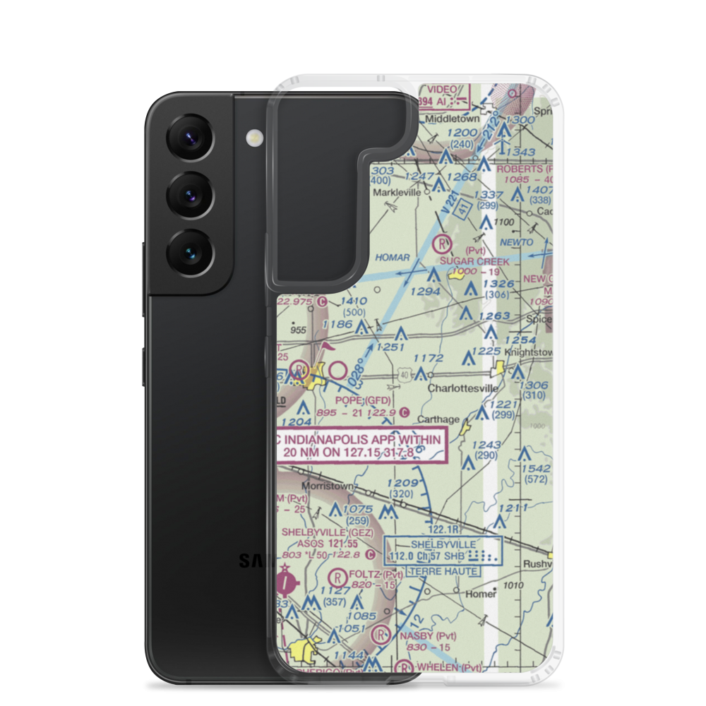 Oakes Field (66IN) VFR Sectional Samsung Case Samsung Galaxy S22 model shown