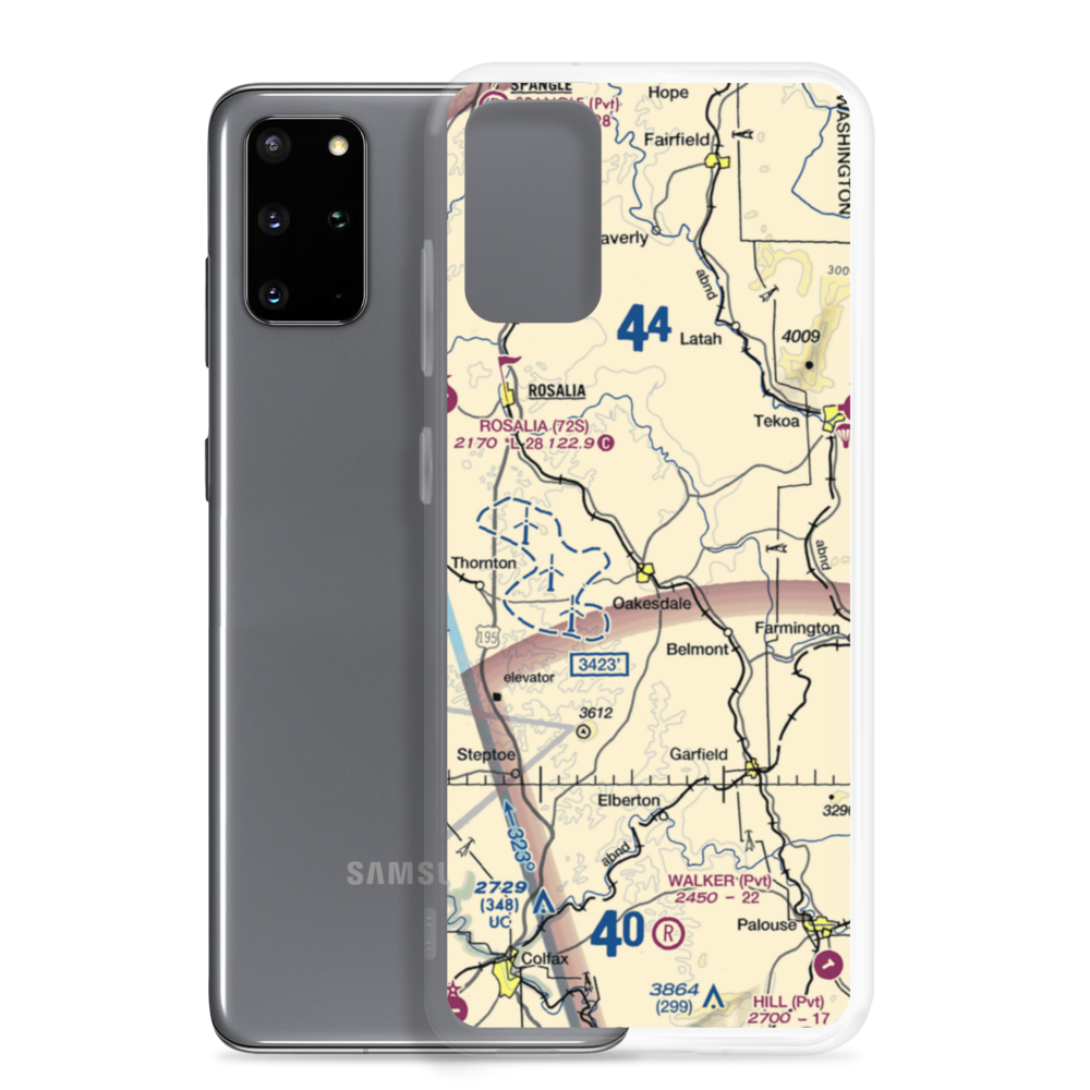 Oakesdale Airport (75DC) VFR Sectional Samsung Case Samsung Galaxy S20 Plus model shown