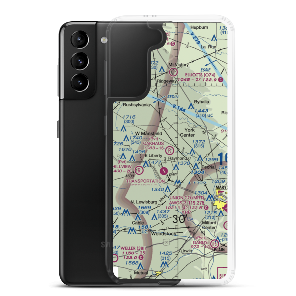 Oakhaus Landing Airport (5OH6) VFR Sectional Samsung Case Samsung Galaxy S21 Plus model shown