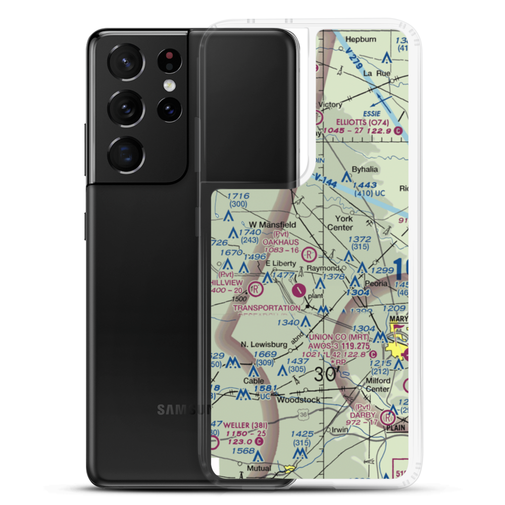 Oakhaus Landing Airport (5OH6) VFR Sectional Samsung Case Samsung Galaxy S21 Ultra model shown