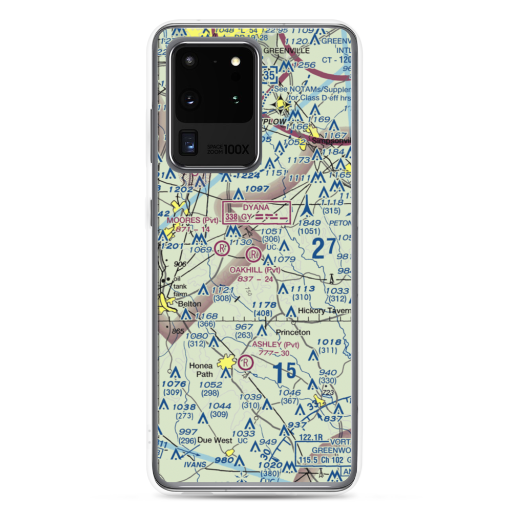 Oakhill Airpark (SC82) VFR Sectional Samsung Case Samsung Galaxy S20 Ultra model shown