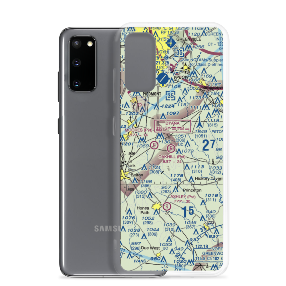 Oakhill Airpark (SC82) VFR Sectional Samsung Case Samsung Galaxy S20 model shown