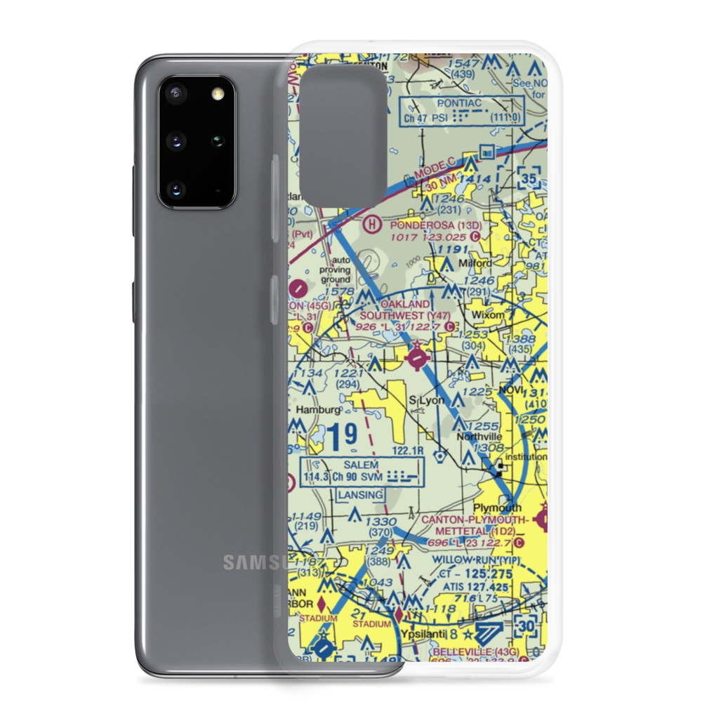Oakland Southwest Airport (Y47) VFR Sectional Samsung Case Samsung Galaxy S20 Plus model shown