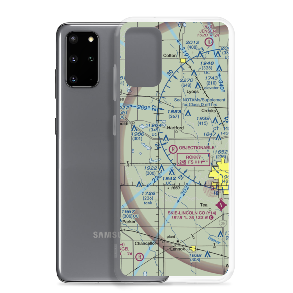 Oakleaf Airport (9SD8) VFR Sectional Samsung Case Samsung Galaxy S20 Plus model shown
