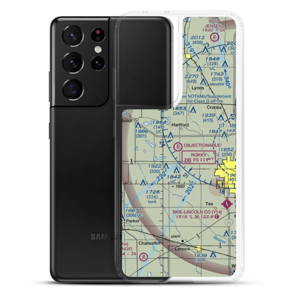 Oakleaf Airport (9SD8) VFR Sectional Samsung Case Samsung Galaxy S21 Ultra model shown