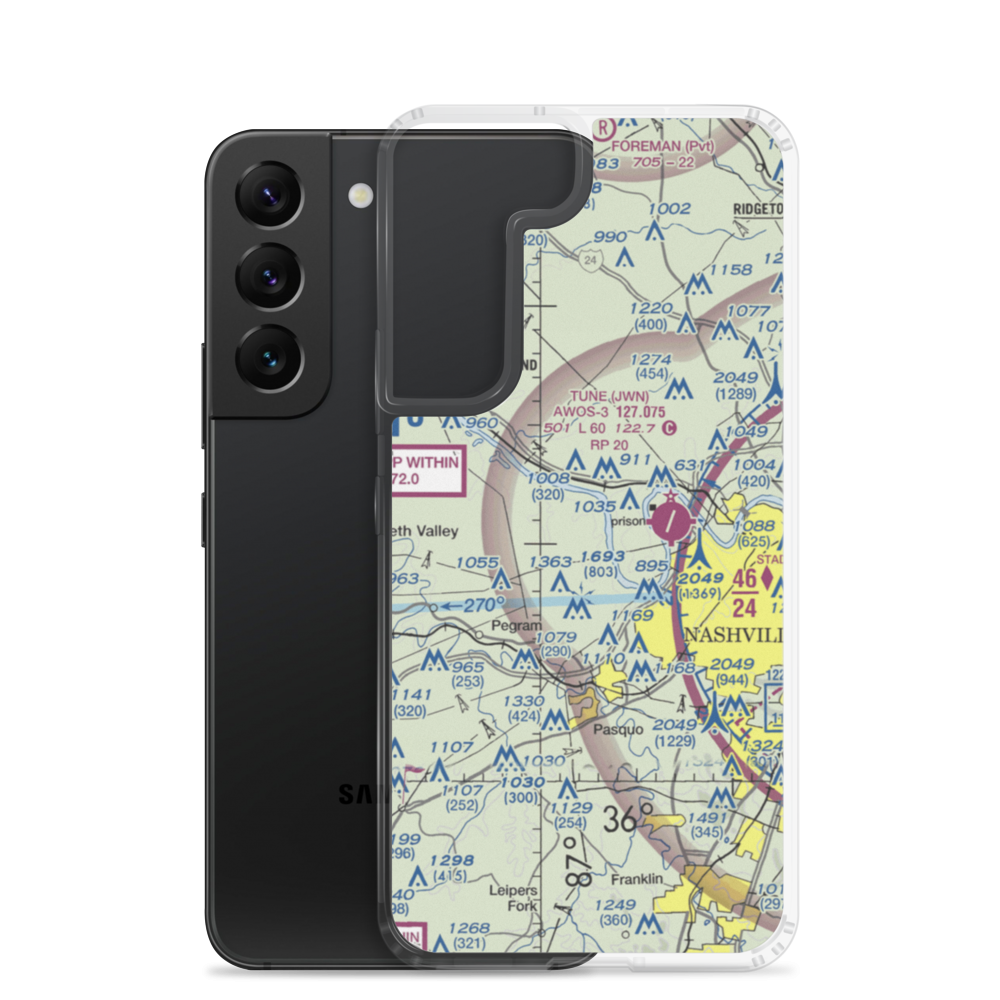 Oakley Airport (TN79) VFR Sectional Samsung Case Samsung Galaxy S22 model shown