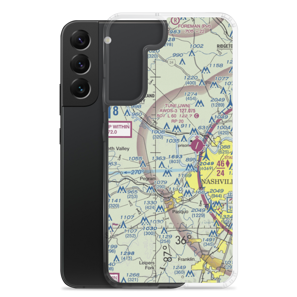Oakley Airport (TN79) VFR Sectional Samsung Case Samsung Galaxy S22 Plus model shown