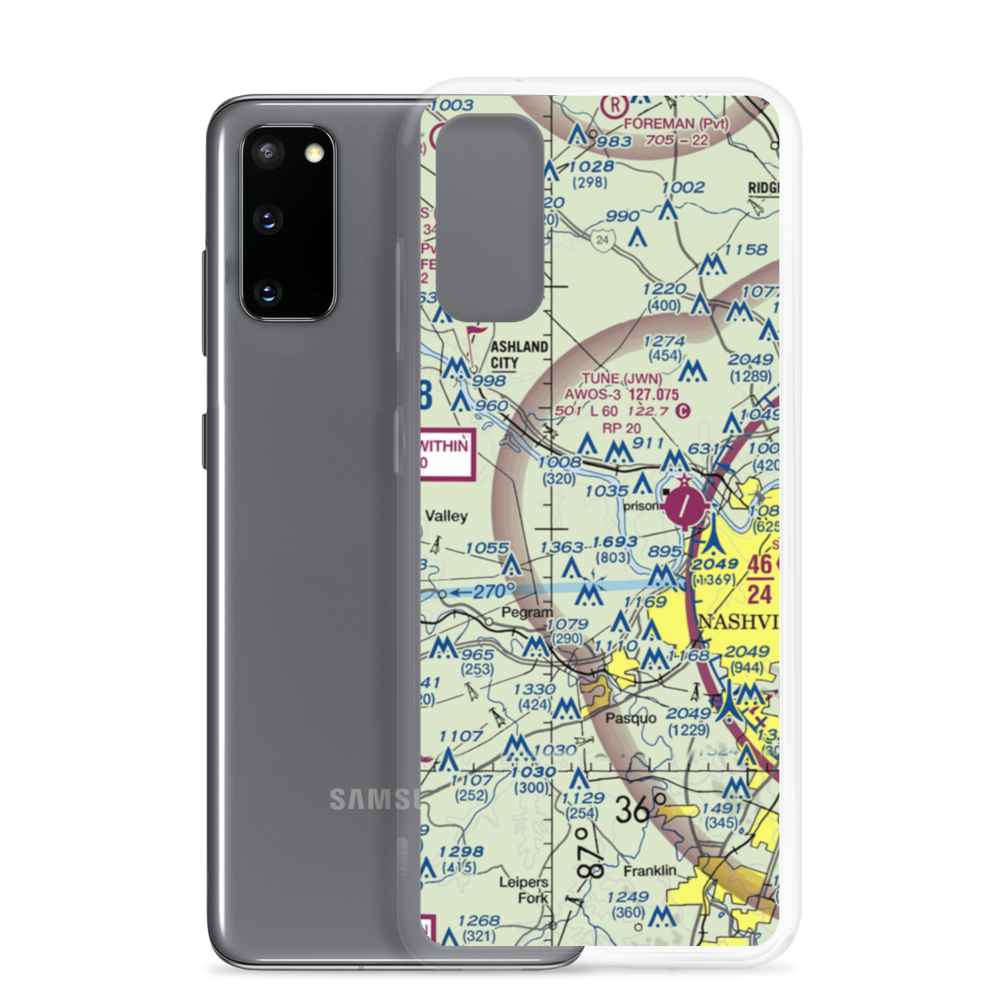 Oakley Airport (TN79) VFR Sectional Samsung Case Samsung Galaxy S20 model shown