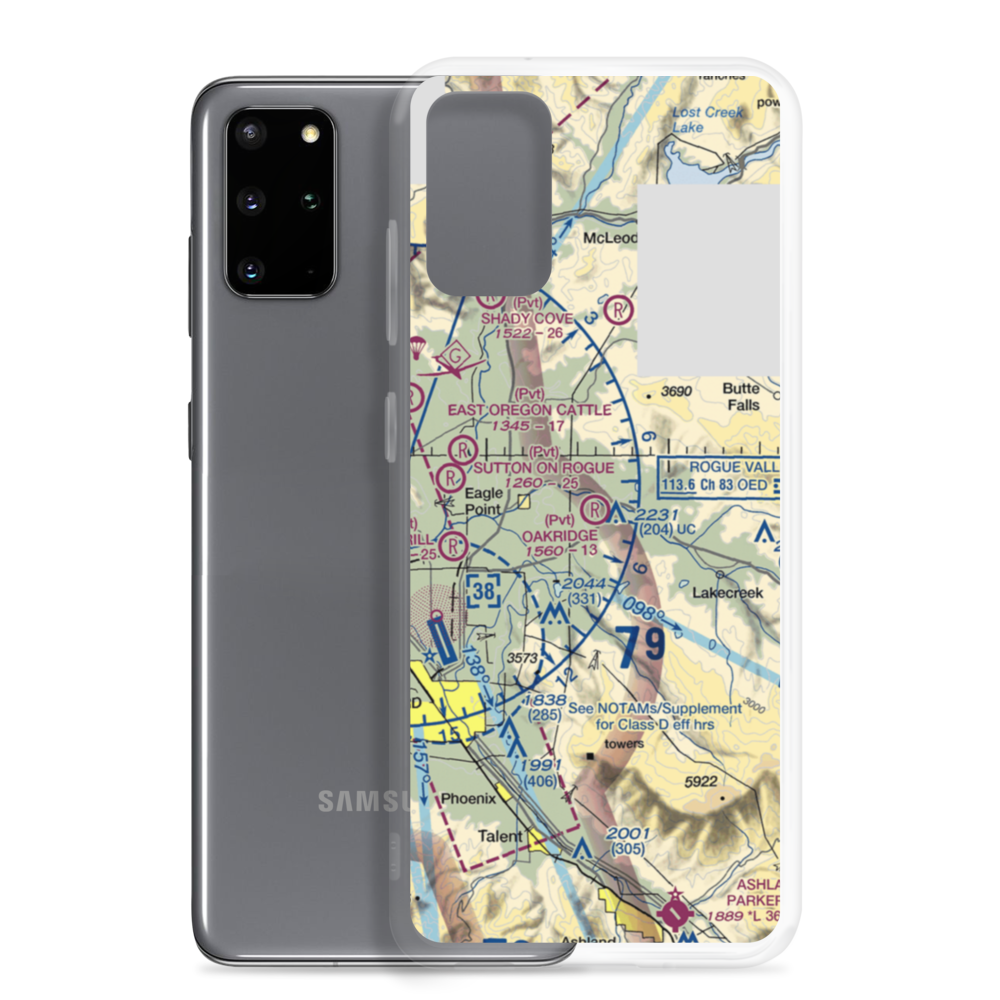 Oakridge Ranch Airport (26OG) VFR Sectional Samsung Case Samsung Galaxy S20 Plus model shown