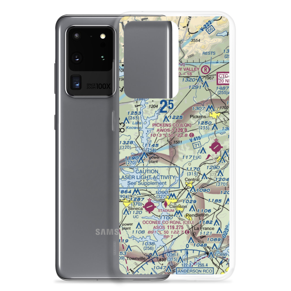 Oakview Airport (SC52) VFR Sectional Samsung Case Samsung Galaxy S20 Ultra model shown