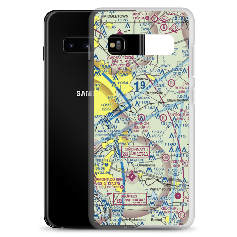 Obannon Creek Aerodrome (OH66) VFR Sectional Samsung Case Samsung Galaxy S10+ model shown