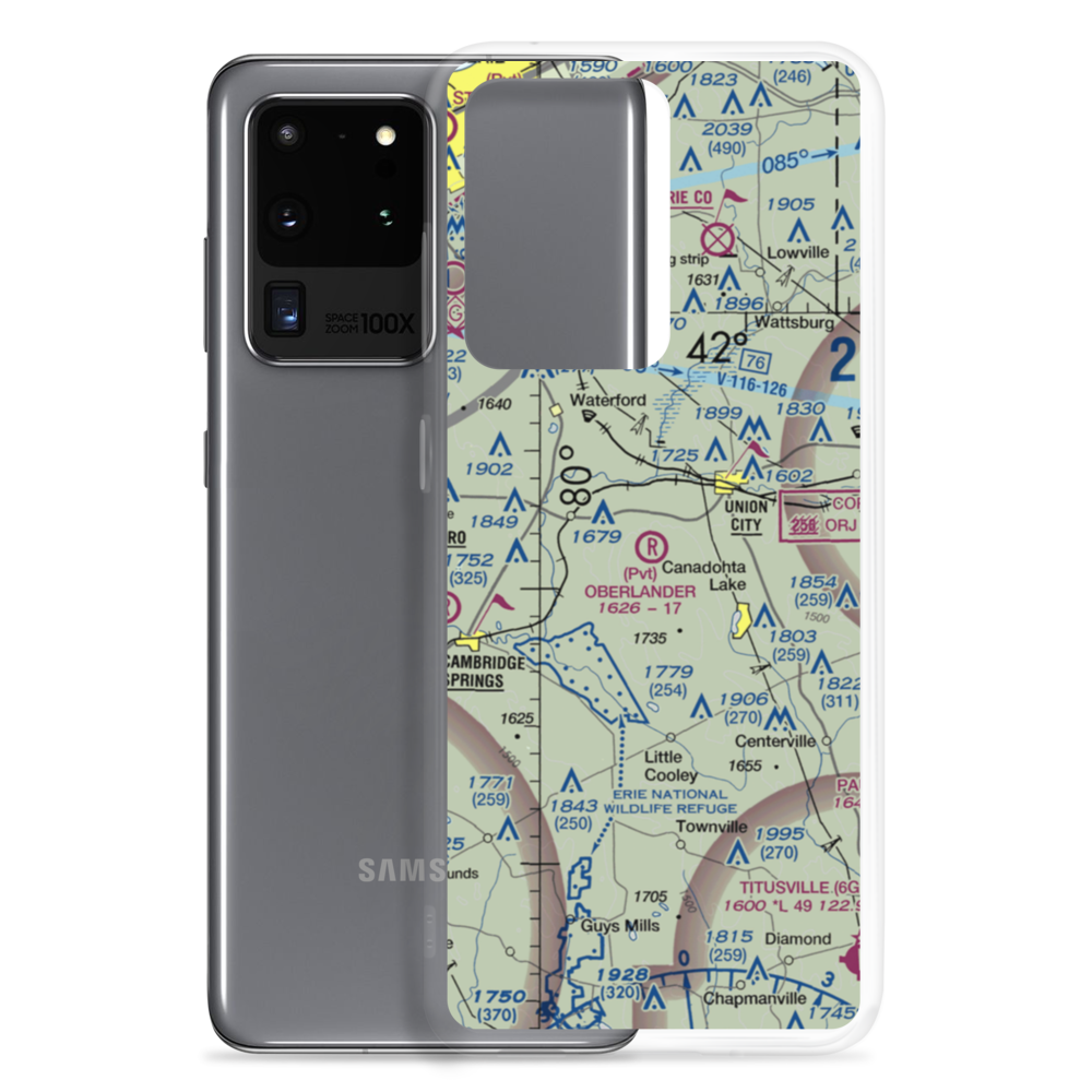 Oberlander Airport (PA52) VFR Sectional Samsung Case Samsung Galaxy S20 Ultra model shown