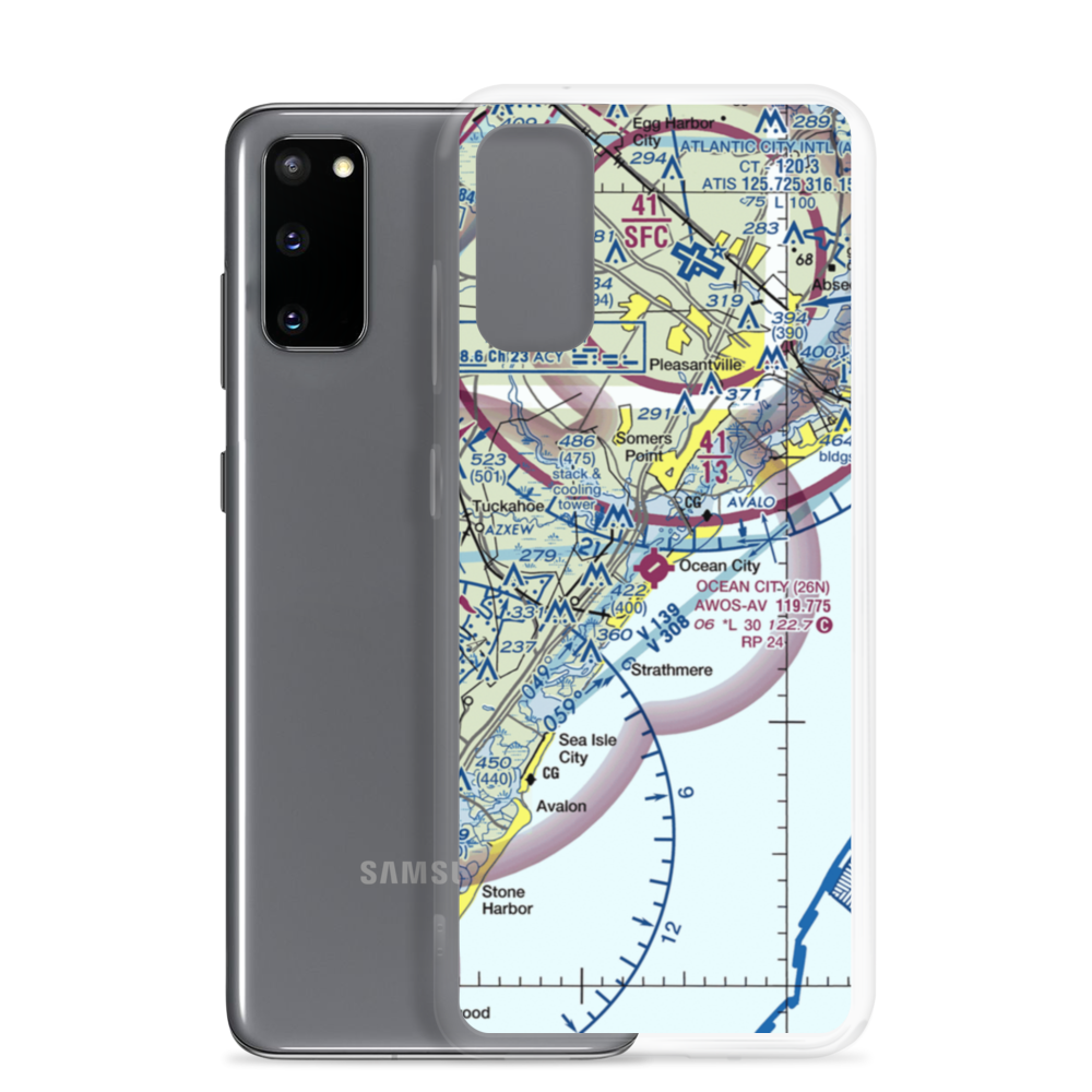 Ocean City Municipal Airport (26N) VFR Sectional Samsung Case Samsung Galaxy S20 model shown