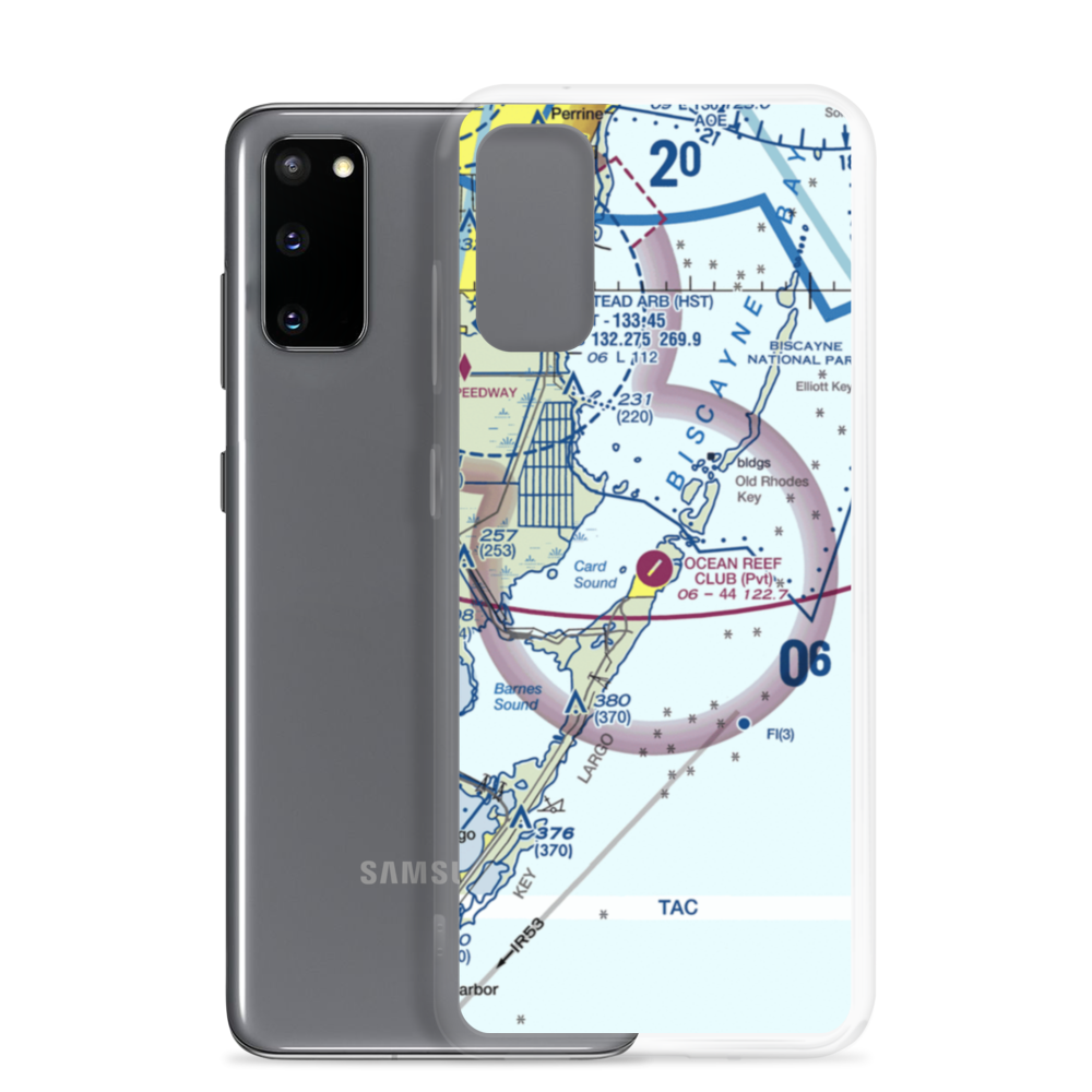 Ocean Reef Club Airport (07FA) VFR Sectional Samsung Case Samsung Galaxy S20 model shown