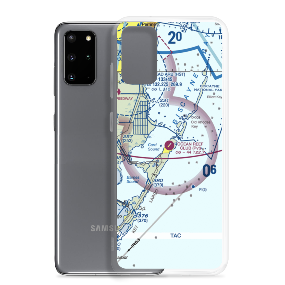 Ocean Reef Club Airport (OCA) VFR Sectional Samsung Case Samsung Galaxy S20 Plus model shown