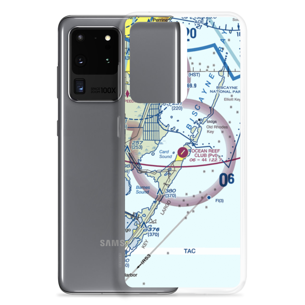 Ocean Reef Club Airport (OCA) VFR Sectional Samsung Case Samsung Galaxy S20 Ultra model shown