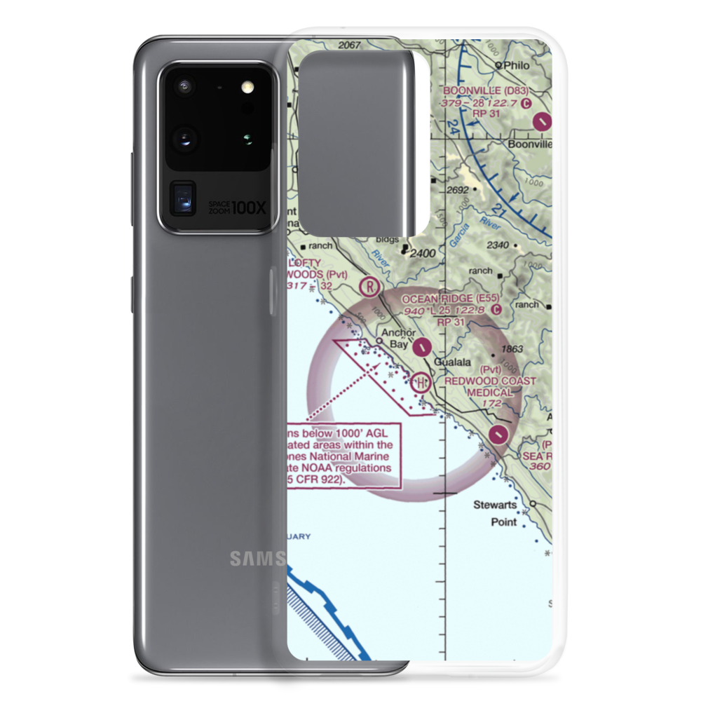 Ocean Ridge Airport (E55) VFR Sectional Samsung Case Samsung Galaxy S20 Ultra model shown