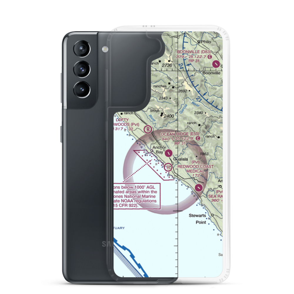 Ocean Ridge Airport (E55) VFR Sectional Samsung Case Samsung Galaxy S21 model shown