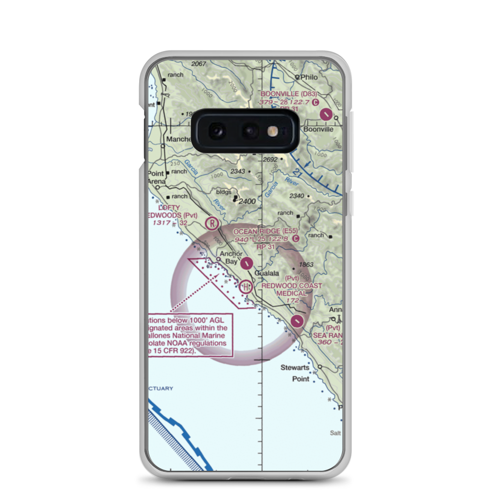 Ocean Ridge Airport (E55) VFR Sectional Samsung Case Samsung Galaxy S10e model shown
