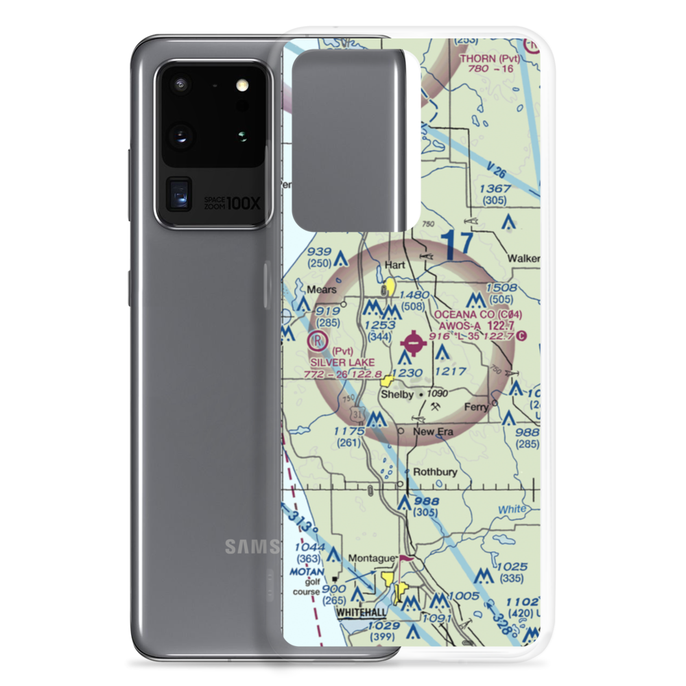 Oceana County Airport (C04) VFR Sectional Samsung Case Samsung Galaxy S20 Ultra model shown