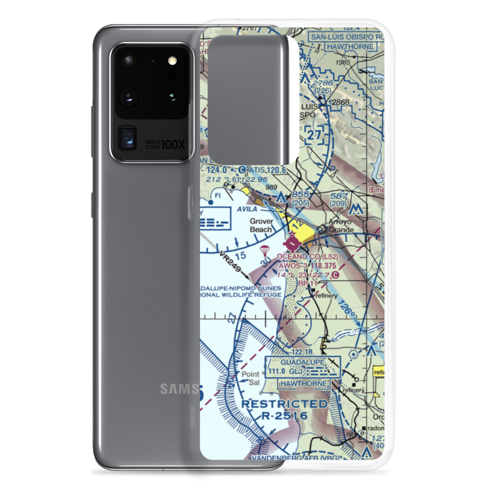 Oceano County Airport (L52) VFR Sectional Samsung Case Samsung Galaxy S20 Ultra model shown