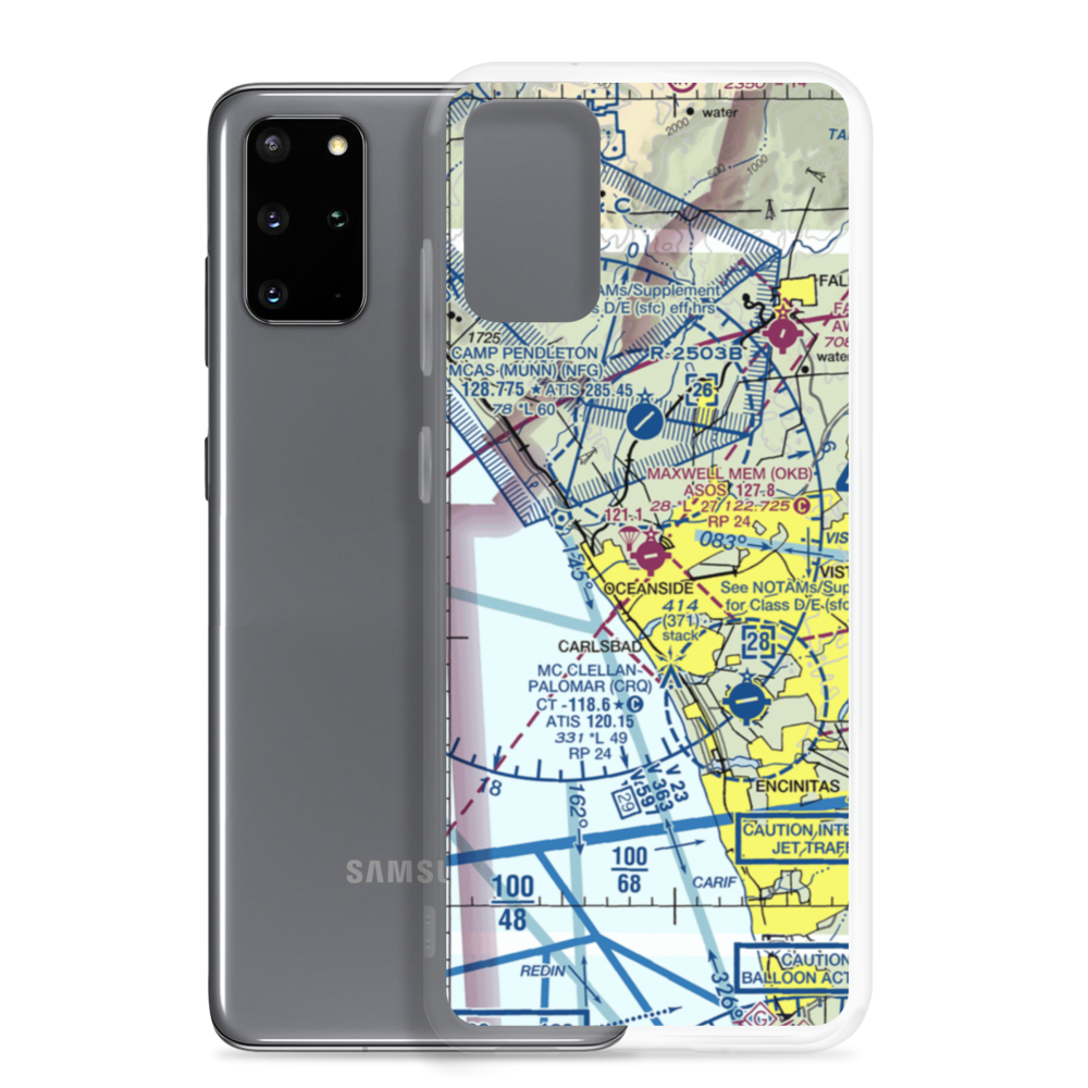Oceanside Municipal Airport (OKB) VFR Sectional Samsung Case Samsung Galaxy S20 Plus model shown