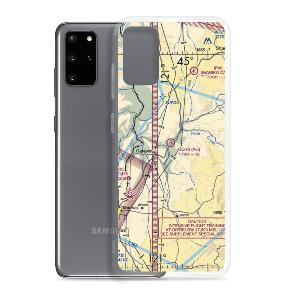 Ochs Private Airport (72OR) VFR Sectional Samsung Case Samsung Galaxy S20 Plus model shown