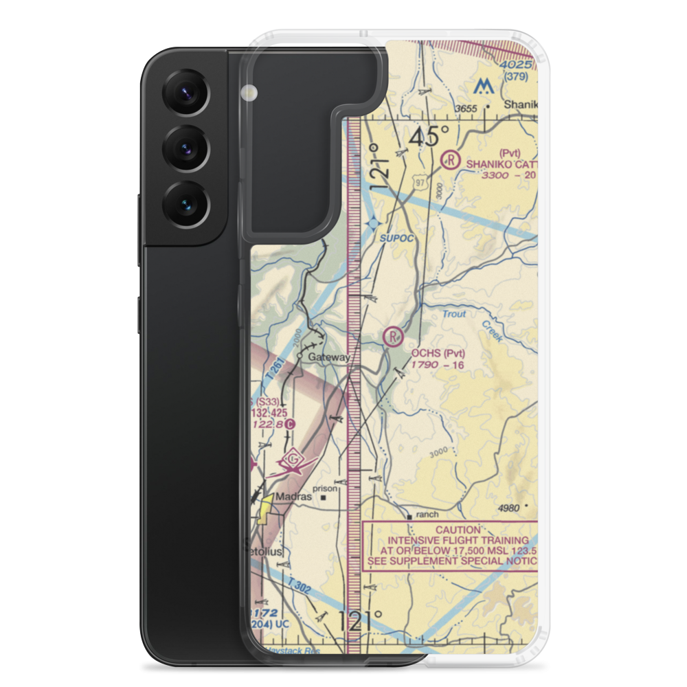 Ochs Private Airport (72OR) VFR Sectional Samsung Case Samsung Galaxy S22 Plus model shown