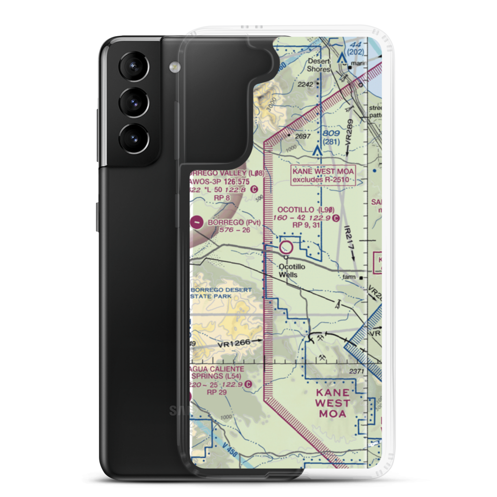Ocotillo Airport (L90) VFR Sectional Samsung Case Samsung Galaxy S21 Plus model shown