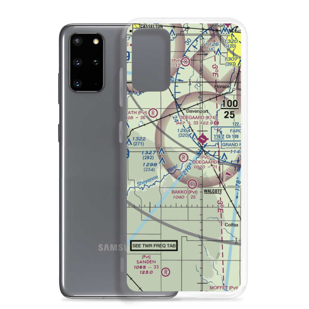 Odegaard Airport (57ND) VFR Sectional Samsung Case Samsung Galaxy S20 Plus model shown