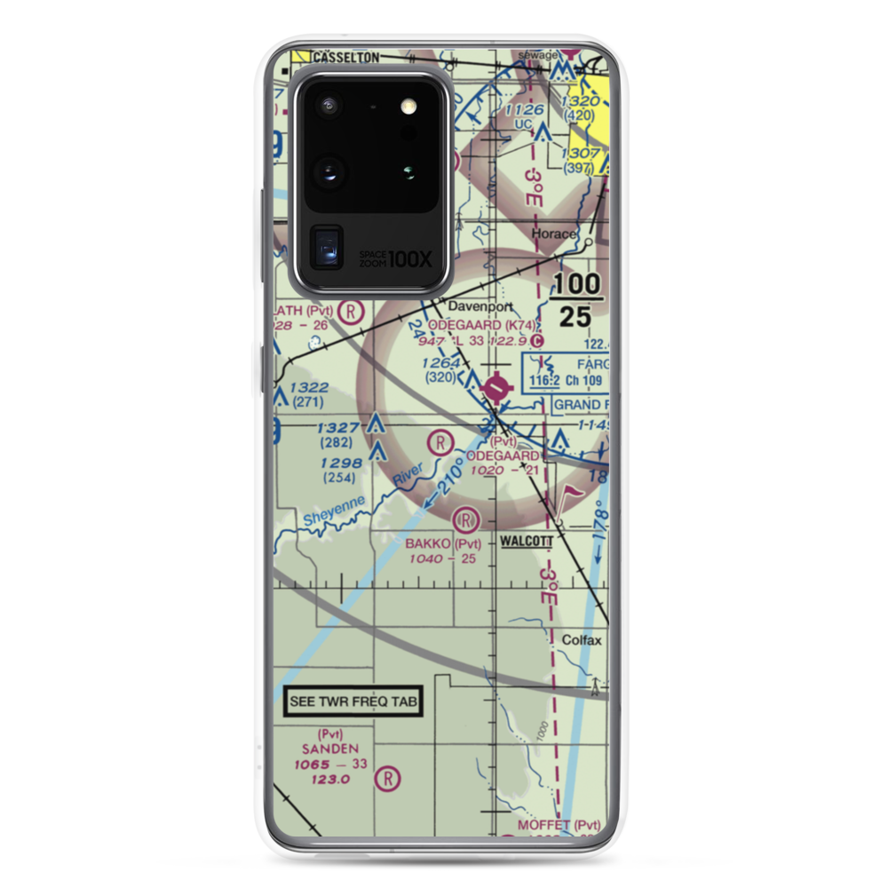 Odegaard Airport (57ND) VFR Sectional Samsung Case Samsung Galaxy S20 Ultra model shown
