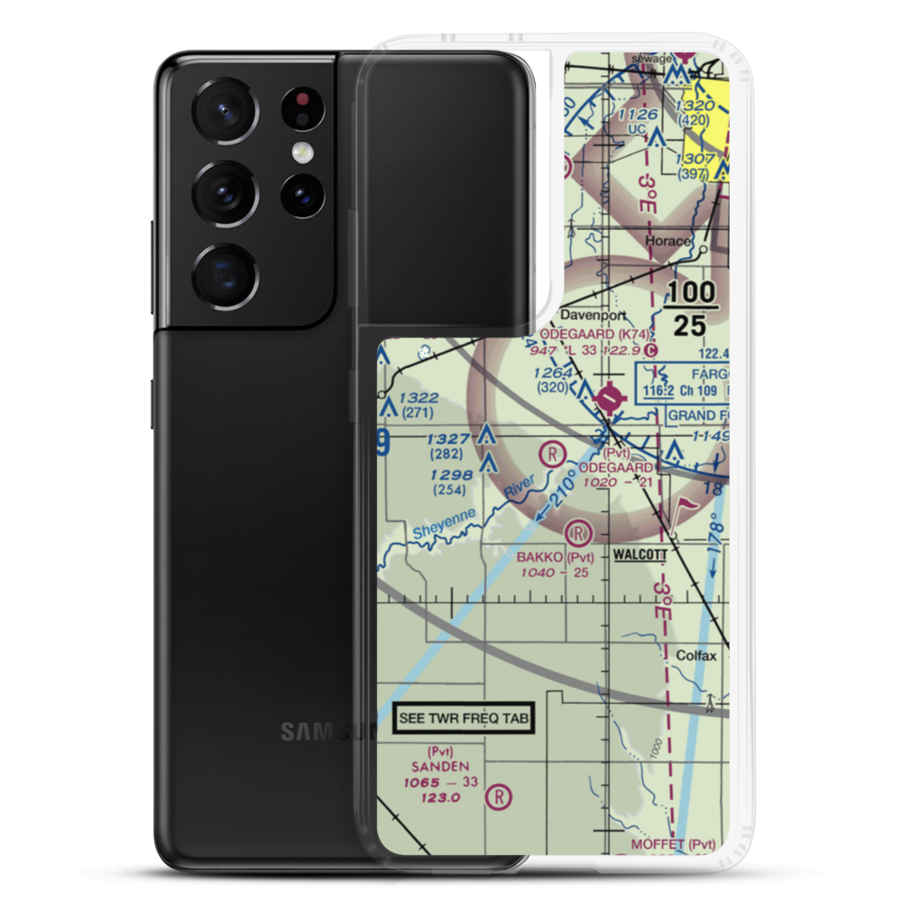 Odegaard Airport (57ND) VFR Sectional Samsung Case Samsung Galaxy S21 Ultra model shown
