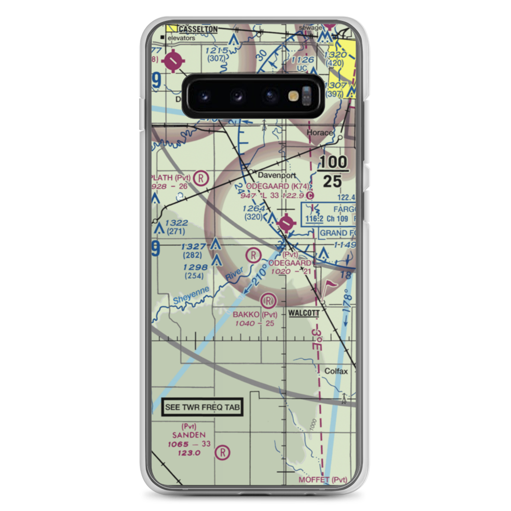 Odegaard Airport (57ND) VFR Sectional Samsung Case Samsung Galaxy S10+ model shown