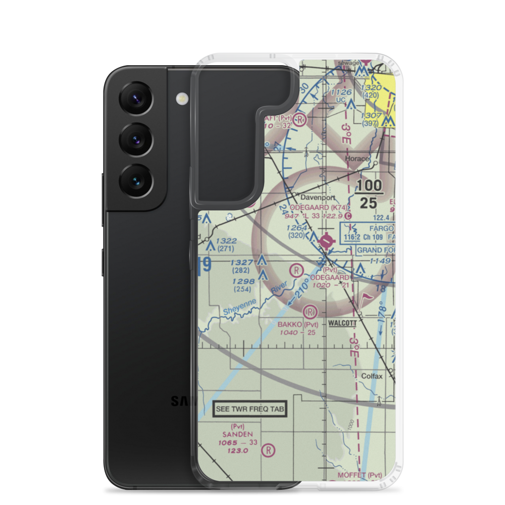 Odegaard Airport (57ND) VFR Sectional Samsung Case Samsung Galaxy S22 model shown