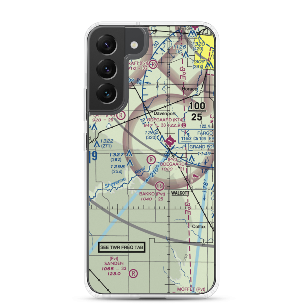Odegaard Airport (57ND) VFR Sectional Samsung Case Samsung Galaxy S22 Plus model shown