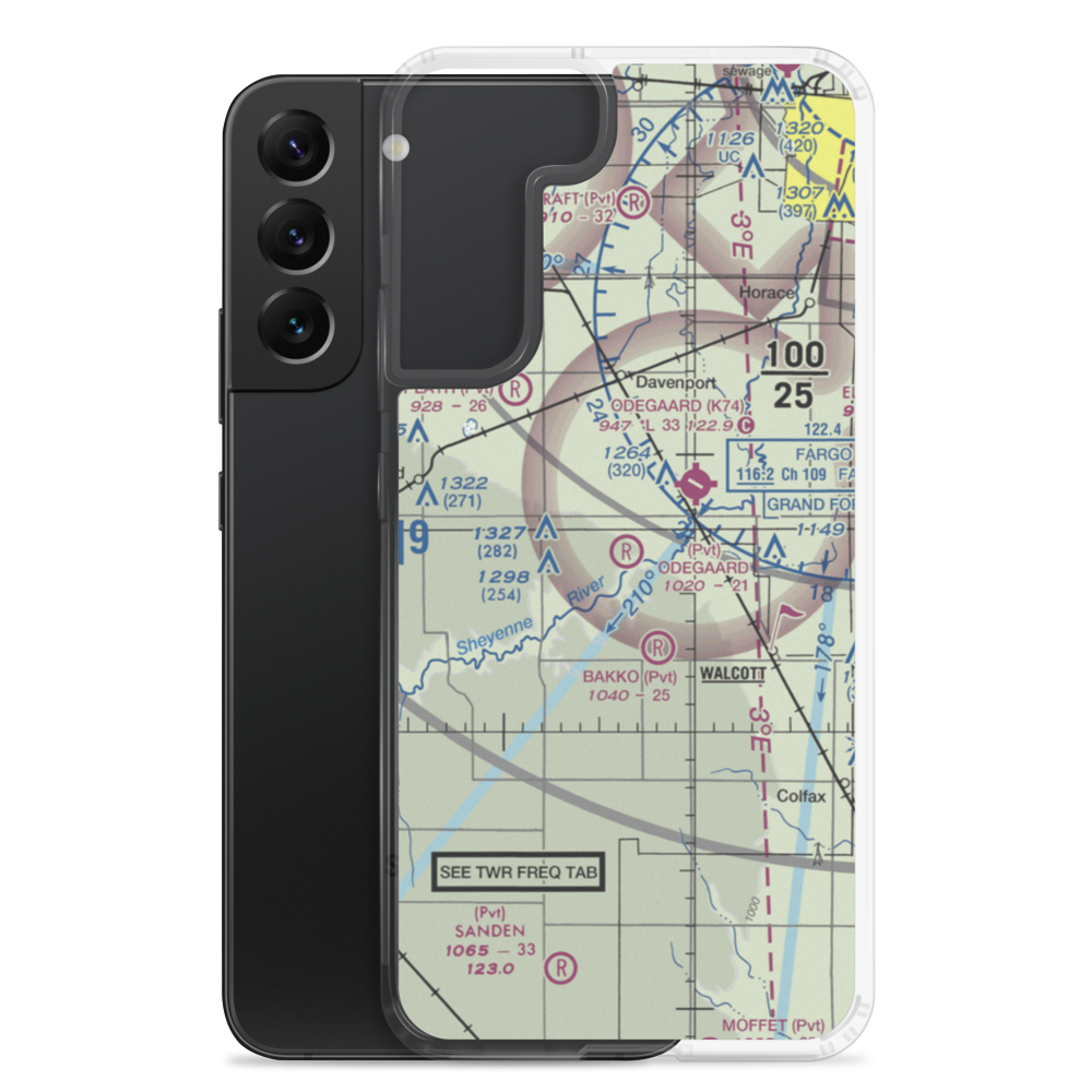 Odegaard Airport (57ND) VFR Sectional Samsung Case Samsung Galaxy S22 Plus model shown