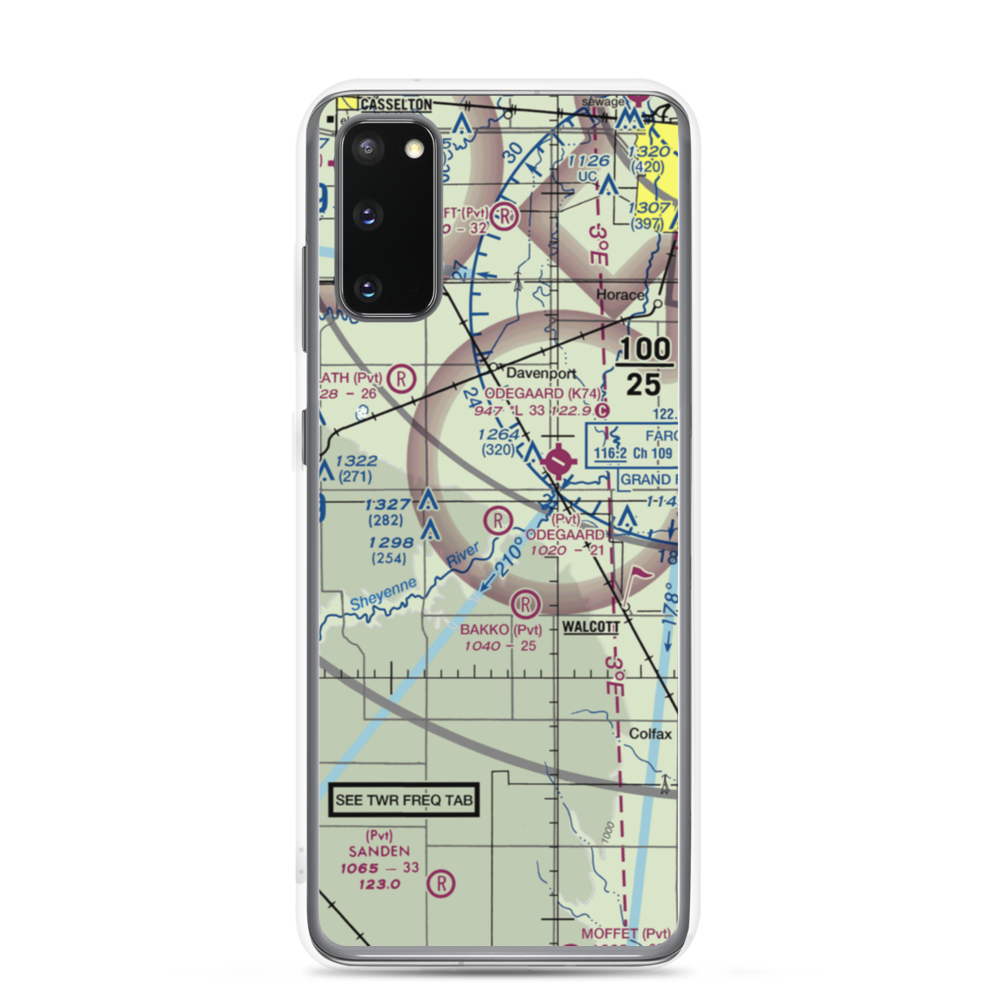 Odegaard Airport (57ND) VFR Sectional Samsung Case Samsung Galaxy S20 model shown