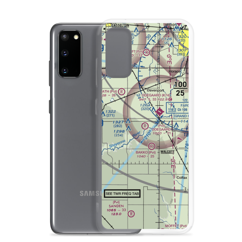 Odegaard Airport (57ND) VFR Sectional Samsung Case Samsung Galaxy S20 model shown
