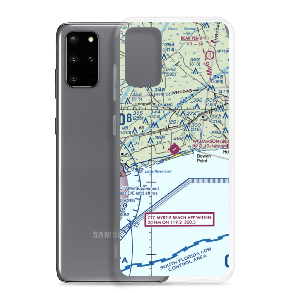 Odell Williamson Municipal Airport (60J) VFR Sectional Samsung Case Samsung Galaxy S20 Plus model shown