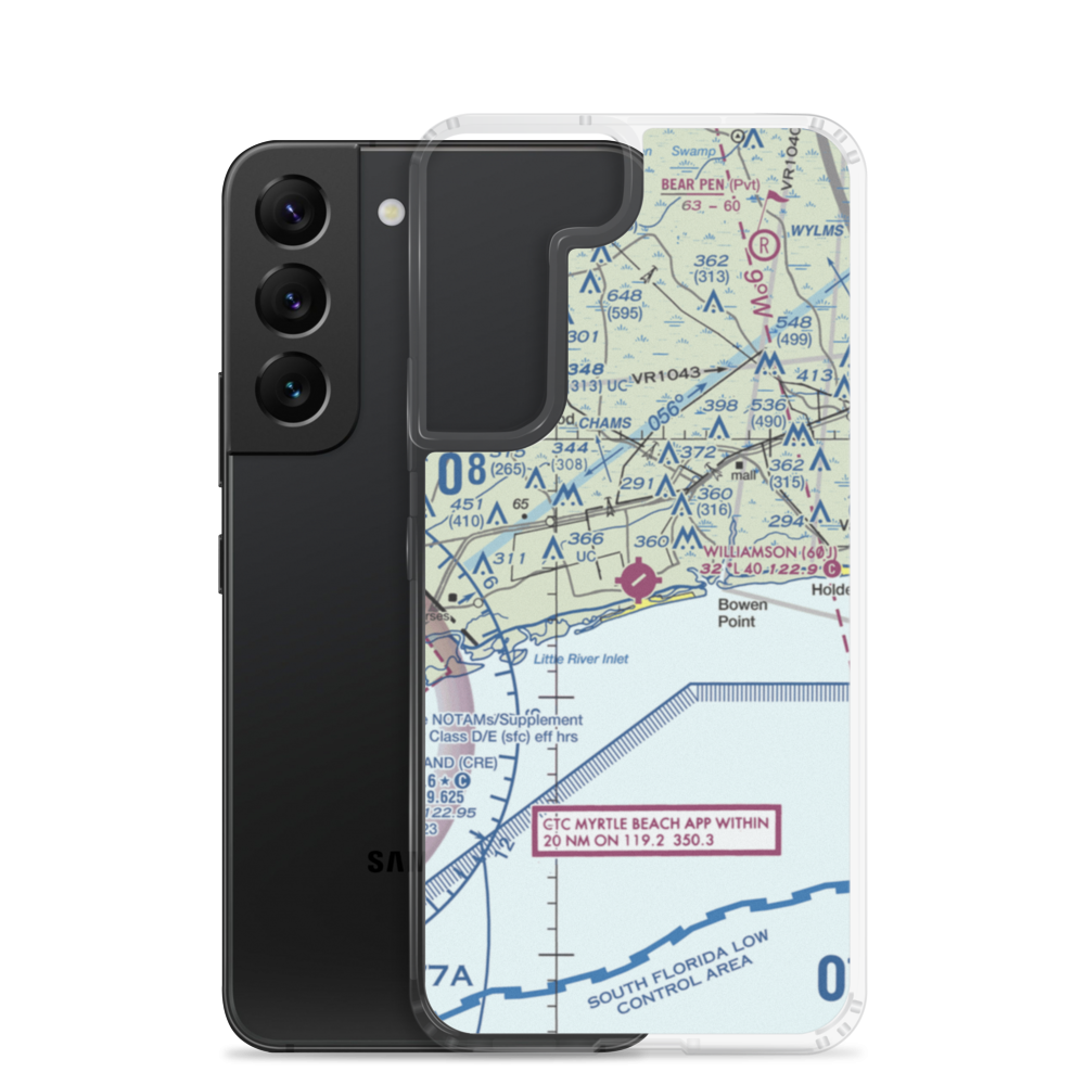 Odell Williamson Municipal Airport (60J) VFR Sectional Samsung Case Samsung Galaxy S22 model shown