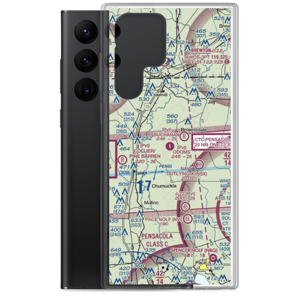 Odom's Flying Service Airport (50FL) VFR Sectional Samsung Case Samsung Galaxy S22 Ultra model shown